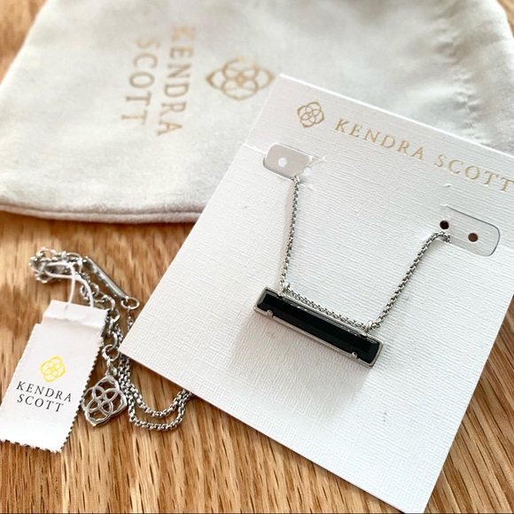 NWT Kendra Scott rhodium mother of pearl pendant - Picture 3 of 6